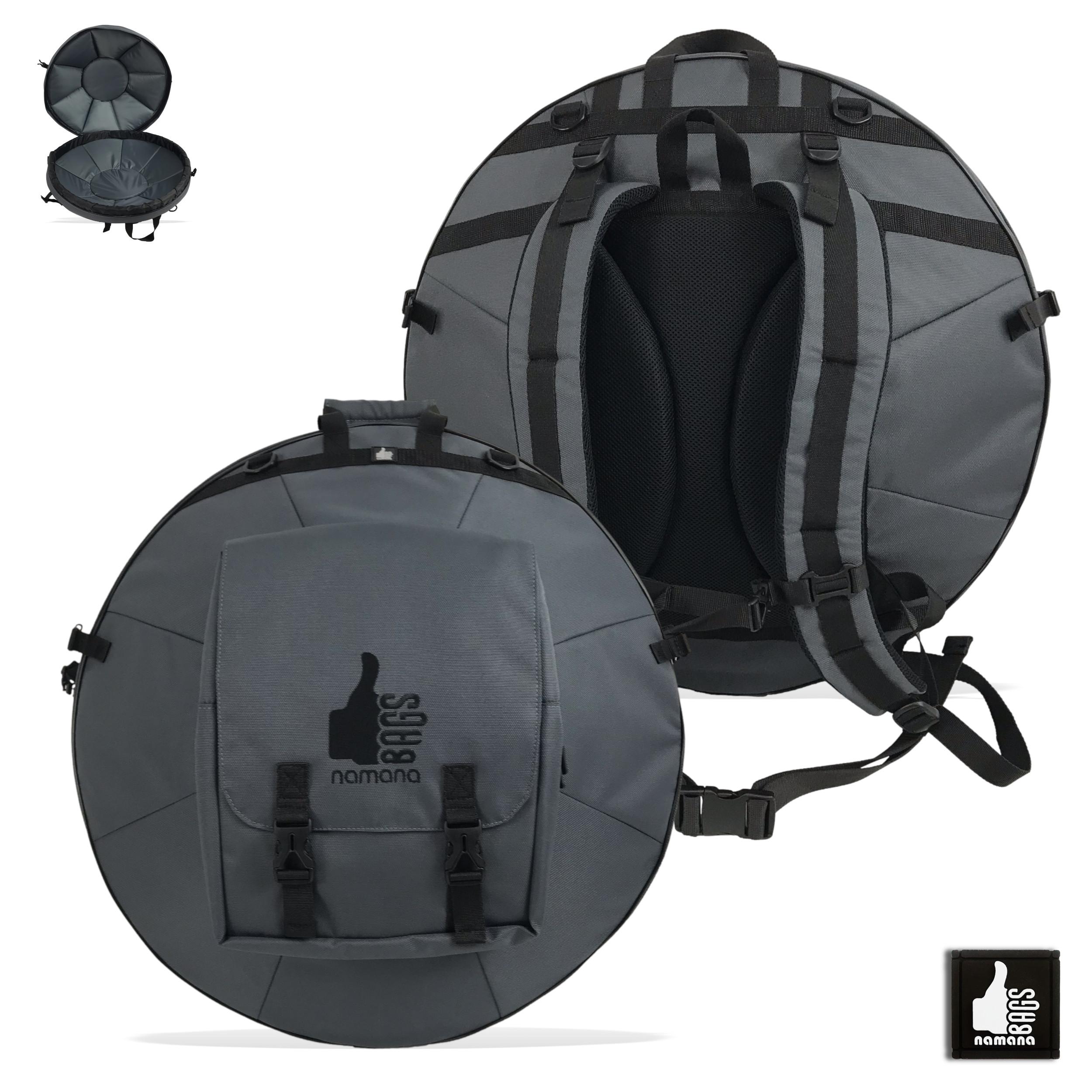 ST-H01+TOPsyn Handpan backpack • case • orthopedic back • design pocket • grey | EU