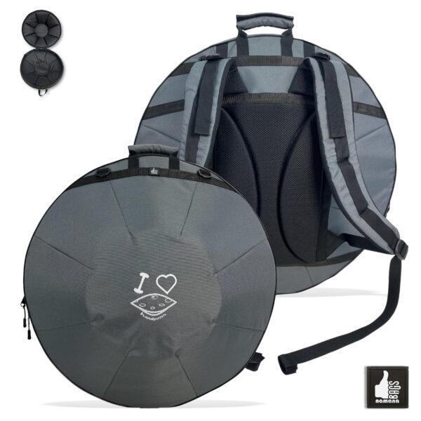 ST-H01-Panda+TOPsyn Handpan simple backpack • soft case • orthopedic back • grey | EU