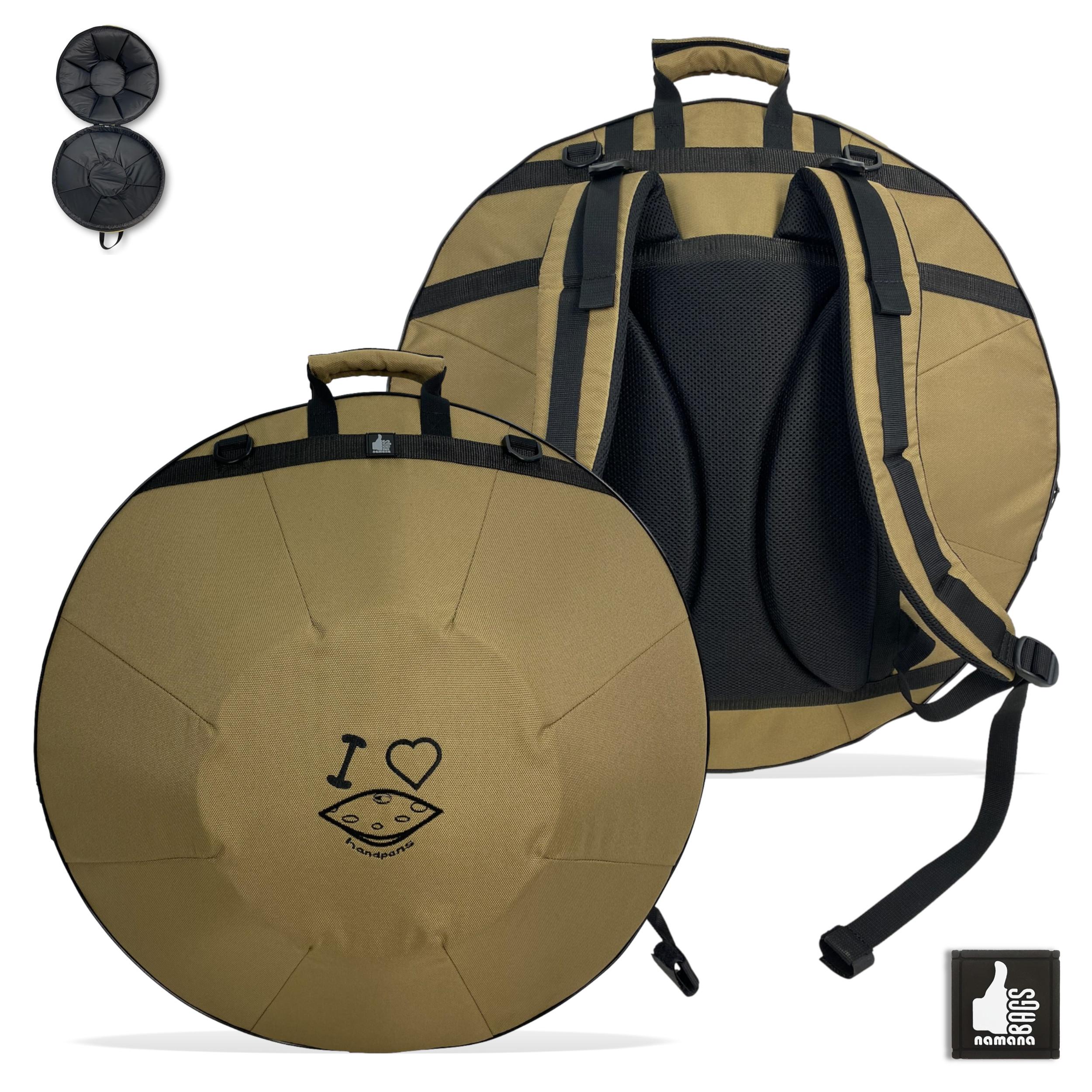 ST-H01-Panda+TOPsyn Handpan simple backpack • soft case • orthopedic back • beige | EU