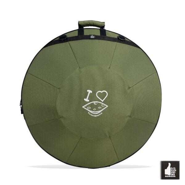 ST-H01-Panda+TOPsyn Handpan simple backpack • soft case • orthopedic back • olive green | EU