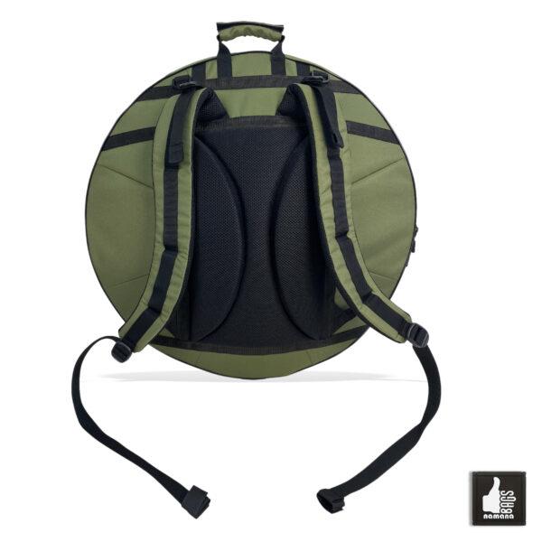 ST-H01-Panda+TOPsyn Handpan simple backpack • soft case • orthopedic back • olive green | EU