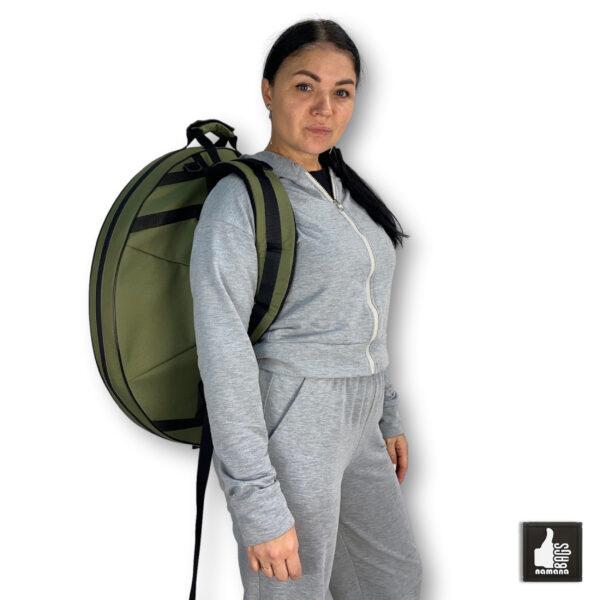 ST-H01-Panda+TOPsyn Handpan simple backpack • soft case • orthopedic back • olive green | EU