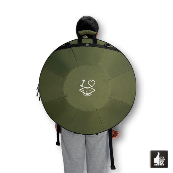 ST-H01-Panda+TOPsyn Handpan simple backpack • soft case • orthopedic back • olive green | EU