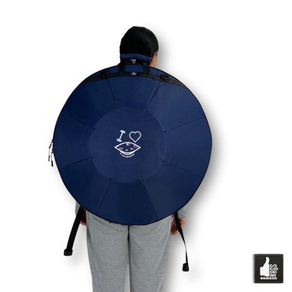 ST-H01-Panda+TOPsyn Handpan simple backpack • soft case • orthopedic back • dark blue | EU