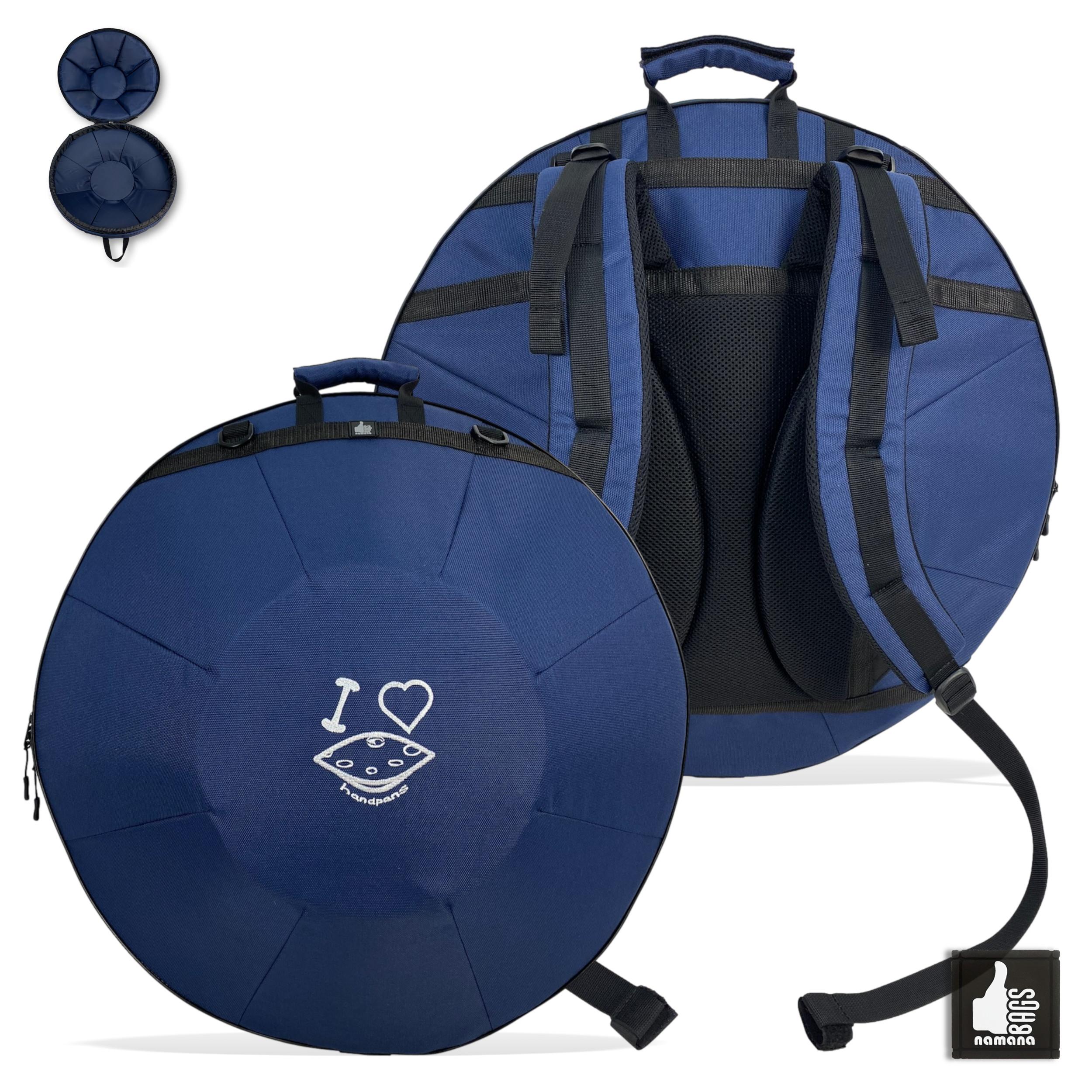 ST-H01-Panda+TOPsyn Handpan simple backpack • soft case • orthopedic back • dark blue | EU