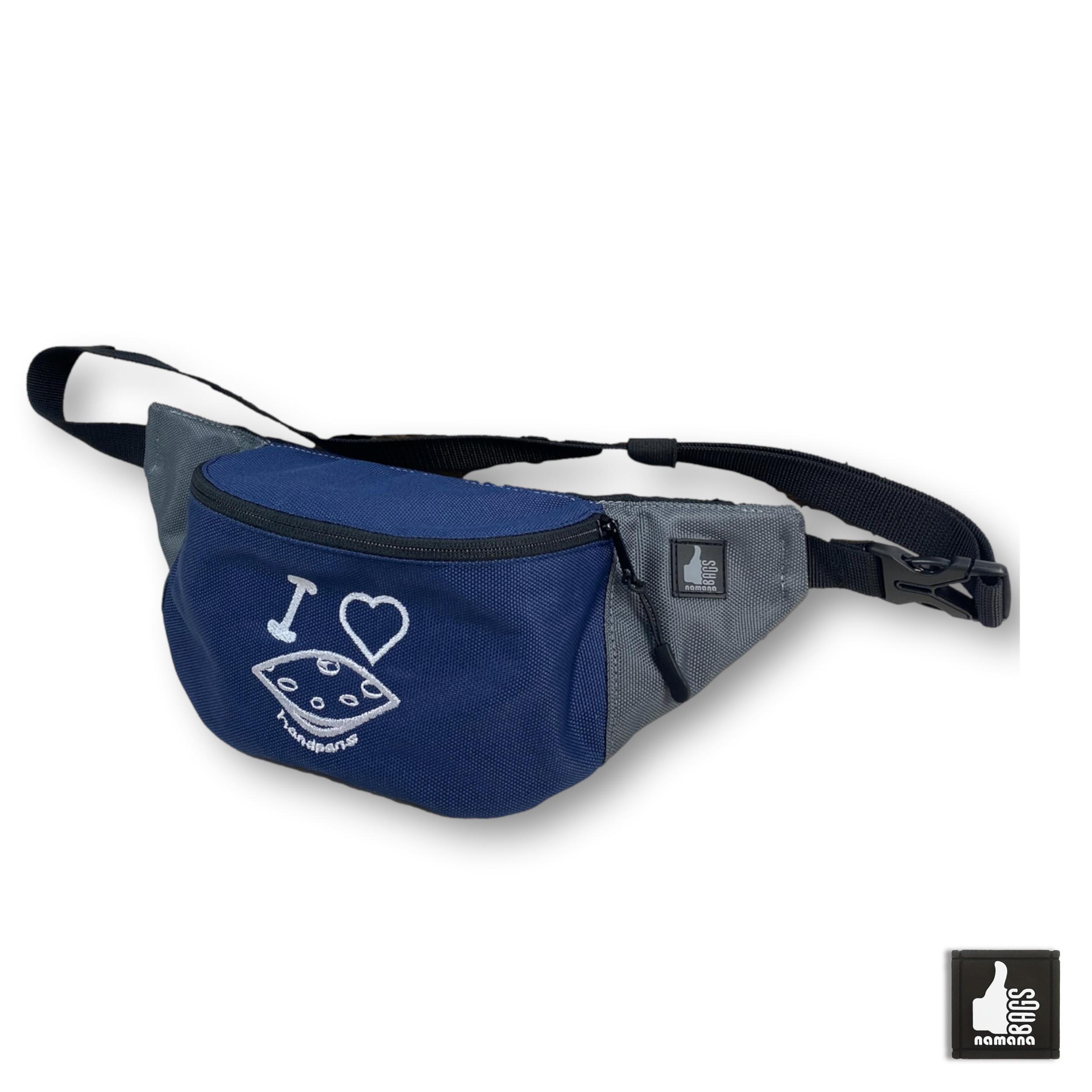 Travel-Banana • Universal Waist Bag • Belt Bag • Fanny Pack • Blue-Grey • I-Love-Handpan | EU