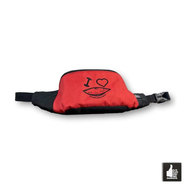 Travel-Banana • Universal Waist Bag • Belt Bag • Fanny Pack • Red-Black • I-Love-Handpan | EU