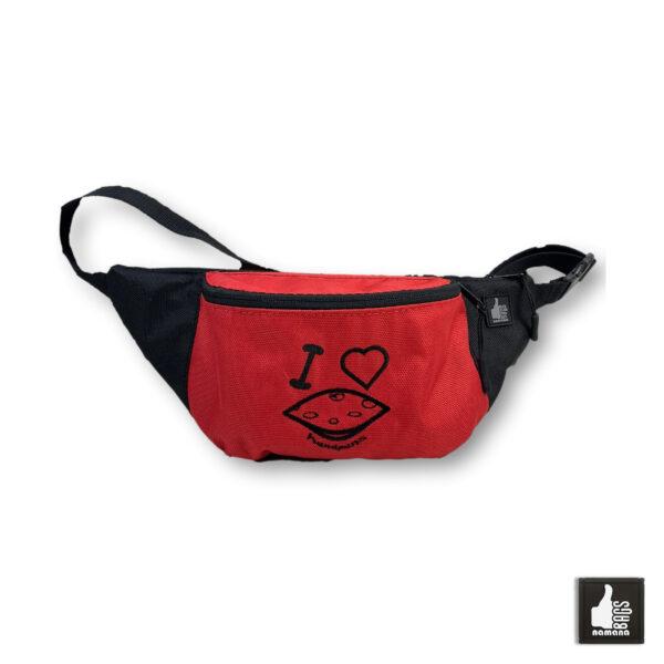 Travel-Banana • Universal Waist Bag • Belt Bag • Fanny Pack • Red-Black • I-Love-Handpan | EU