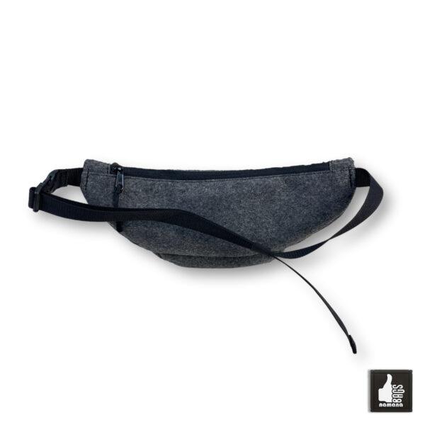Travel-Banana • Universal Waist Bag • Belt Bag • Fanny Pack • Dark Grey Felt • I-Love-Handpan | EU