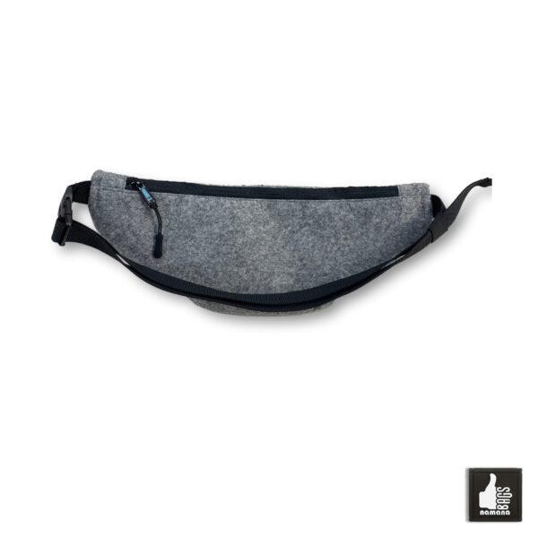 Travel-Banana • Universal Waist Bag • Belt Bag • Fanny Pack • Light Grey Felt • I-Love-Handpan | EU