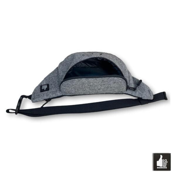 Travel-Banana • Universal Waist Bag • Belt Bag • Fanny Pack • Dark Grey Felt • I-Love-Handpan | EU