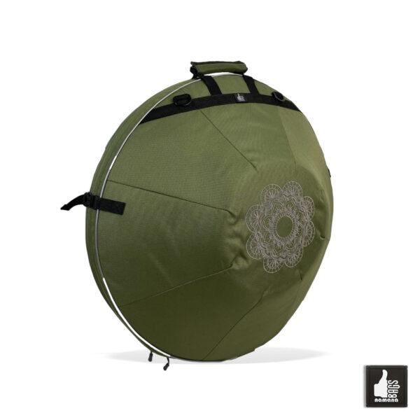 ST-H01+TOPsyn Handpan backpack • case • orthopedic back • olive • Mandala | EU