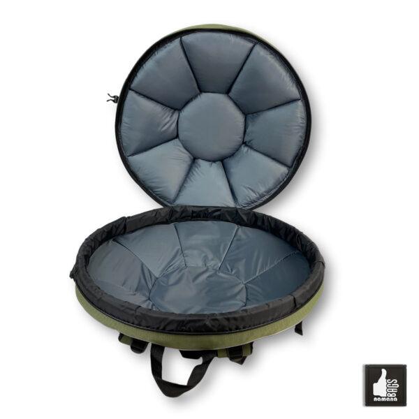 ST-H01+TOPsyn Handpan backpack • case • orthopedic back • olive • Mandala | EU