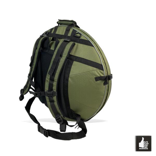 ST-H01+TOPsyn Handpan backpack • case • orthopedic back • olive • Mandala | EU