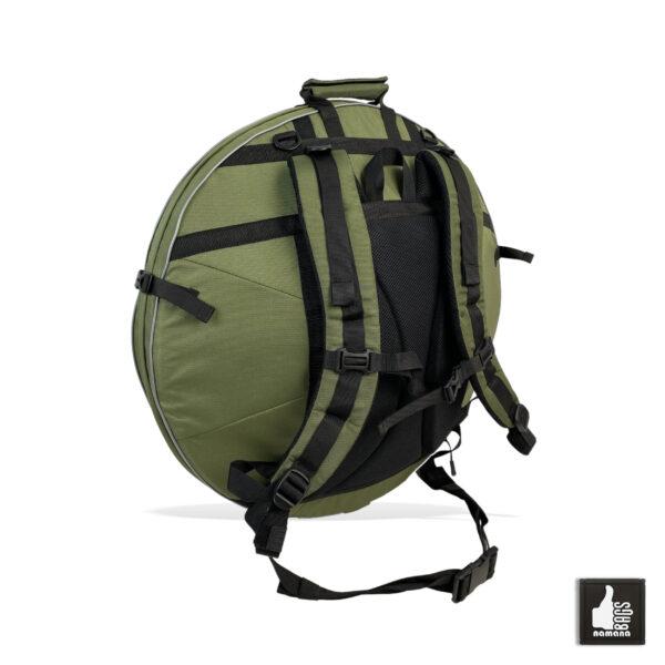 ST-H01+TOPsyn Handpan backpack • case • orthopedic back • olive • Mandala | EU
