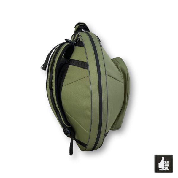 ST-H01-Panda+TOPsyn Handpan simple backpack • soft case • orthopedic back • main pocket • olive green | UA