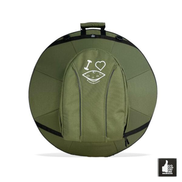 ST-H01-Panda+TOPsyn Handpan simple backpack • soft case • orthopedic back • main pocket • olive green | UA