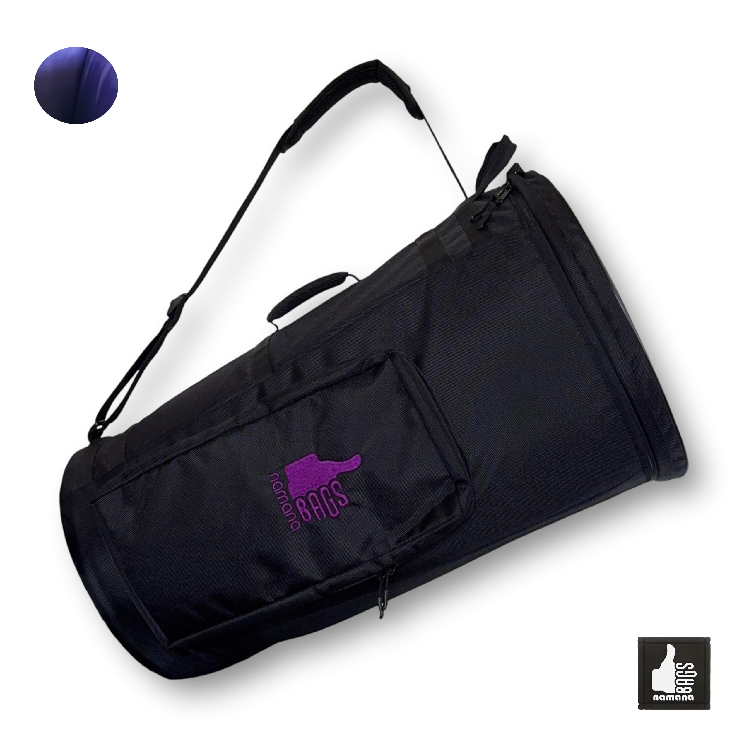 ST-D02 Djembe bag • case • shoulder strap • pocket • black • purple | US