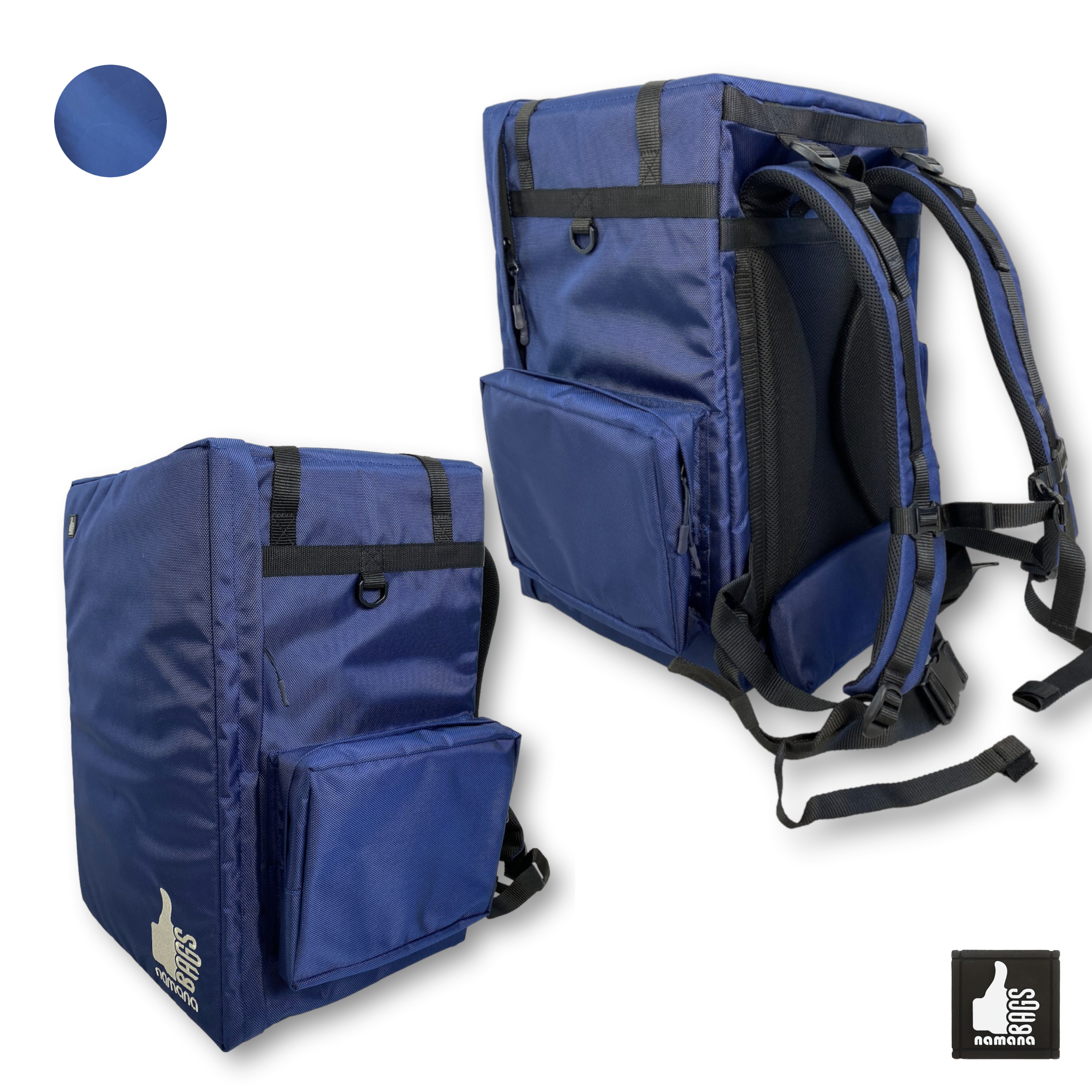 ST-CA01-BP Cajon backpack • case • orthopedic back • pocket • dark blue | EU