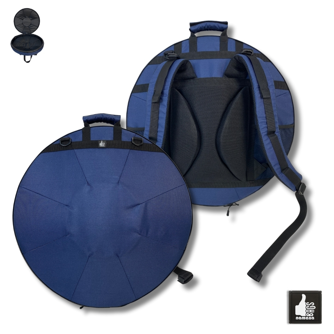 ST-H01-Panda Rav Drum simple backpack • soft case • orthopedic back • mesh pocket • dark blue | UA