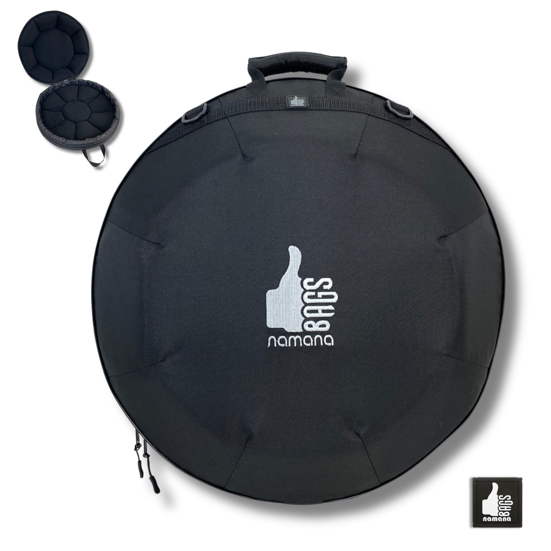 ST-H02-Panda-syn-TS fits for mini handpan or Neotone Drum simple backpack • soft case • orthopedic back • mesh pocket • black | UA